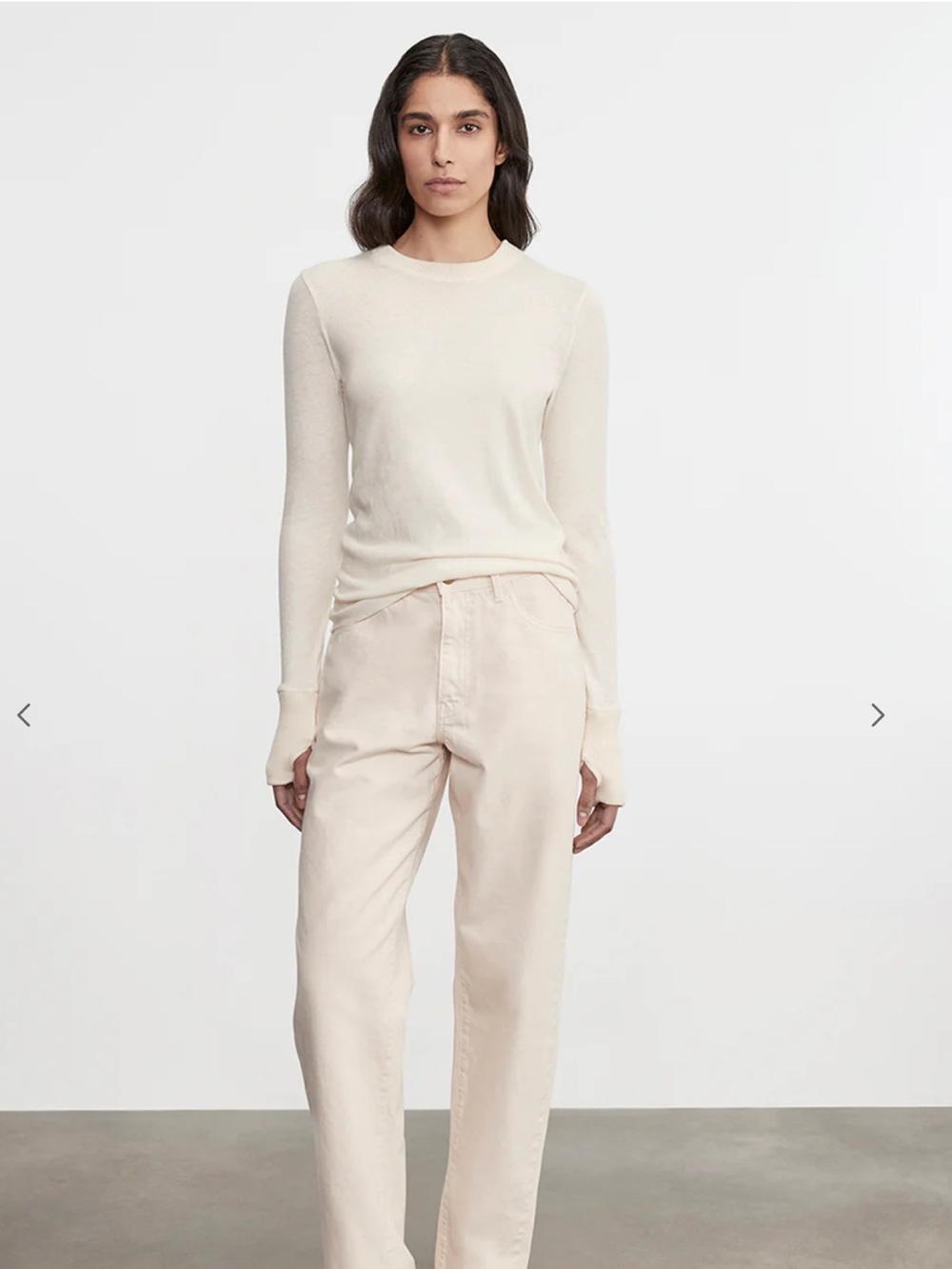 Enza Costa Cashmere Easy Cuffed Crew
